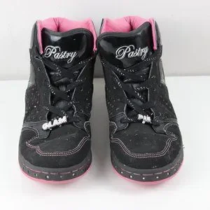 Pastry Shoes Pastry Glam Pie Black Pink Suede Sparkle Womens